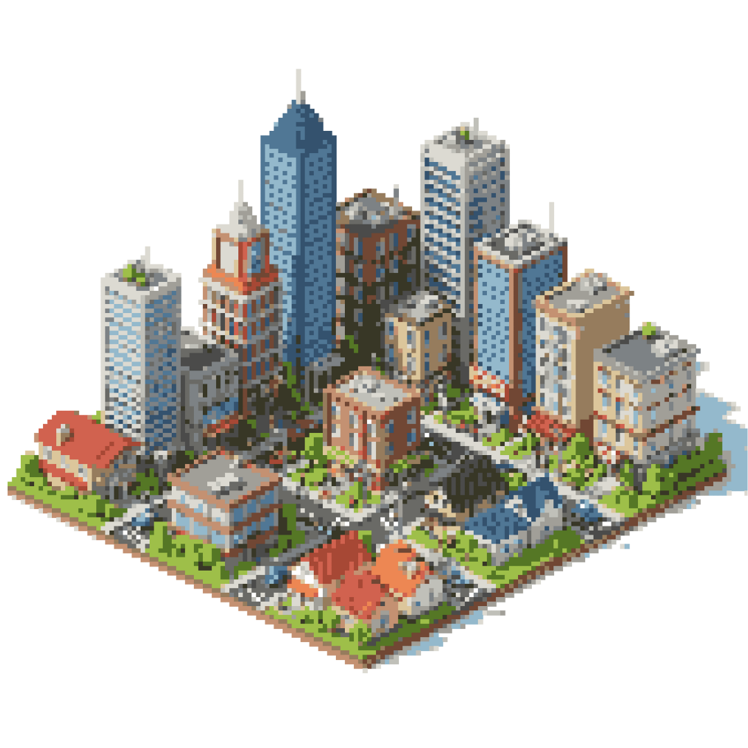 Minecraft Voxel Style Building